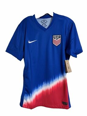 Nike Mens United States Away Soccer Jersey (Old Royal/Sport Red)